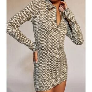 Iets Frans Urban Outfitters Retro Green Mini Dress Sz S Grunge 90’s Streetwear